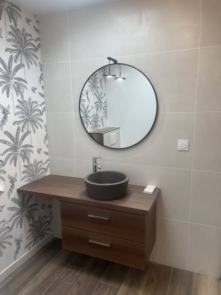 Salle d'eau plan 3D à Arveyre proche de Libourne