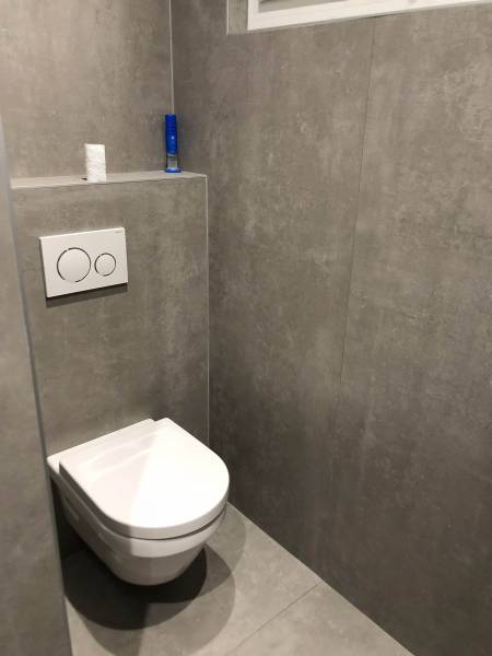 Carrelage slim de fine épaisseur en salle de bain à Castillon proche de Libourne