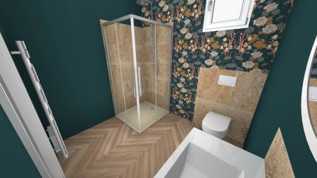 Notre zone d'activité pour ce service Plan 3D de salle de bain par un concepteur professionnel avec simulation des matériaux et équipements